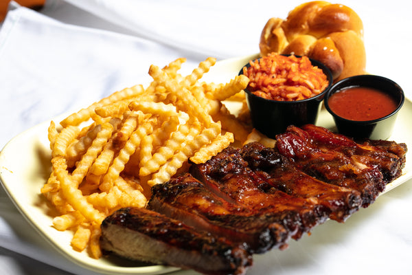 6 Half Hog (6 ribs) Comes with Fries
