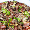Tasty's All Dressed, plain with our own spicy pepperoni, fresh mushrooms and green peppers
