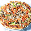 Tasty's Vegetarian, plain with green peppers, fresh mushrooms, diced onions and sliced fresh tomatoes